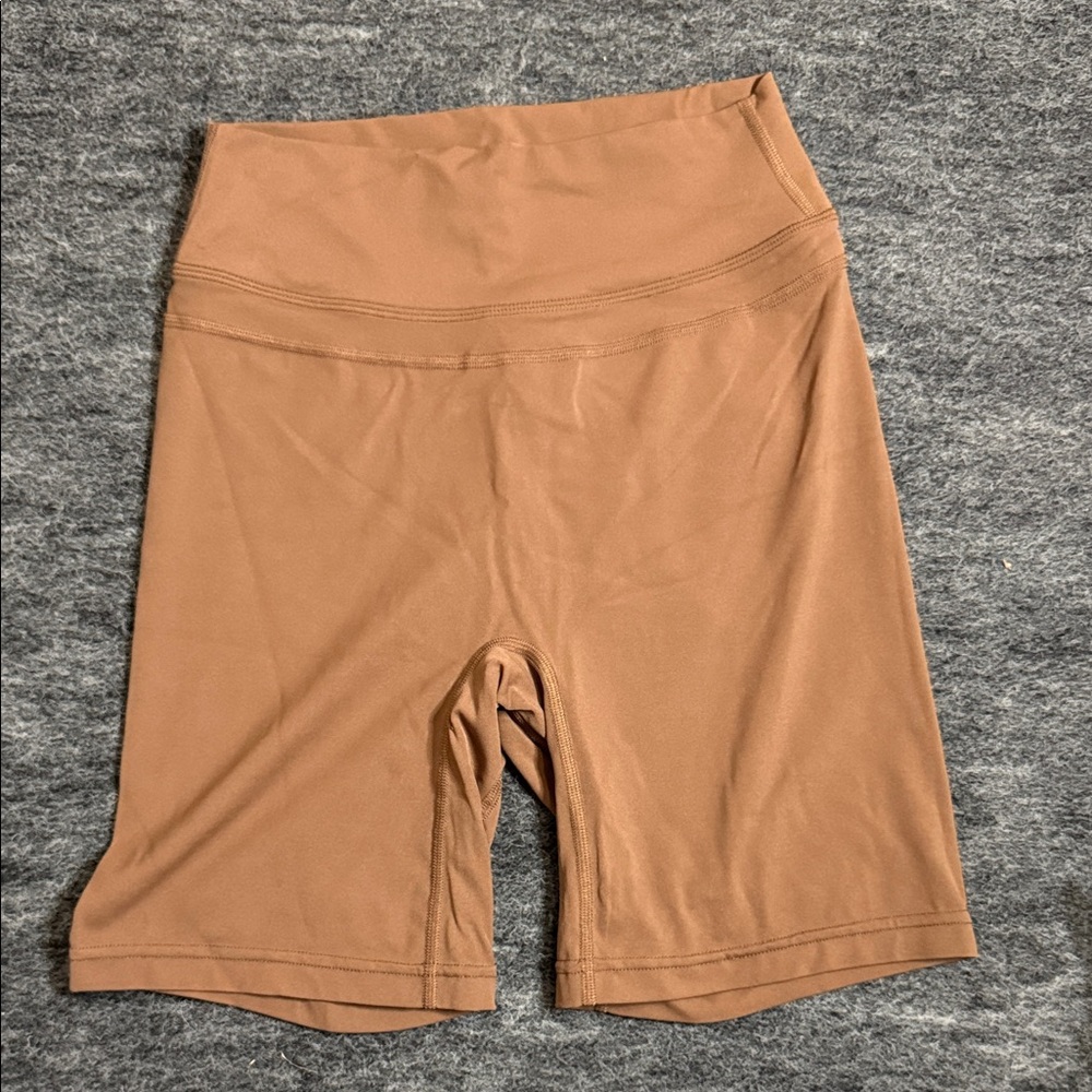 Women's Tan High-Waisted Shorts
